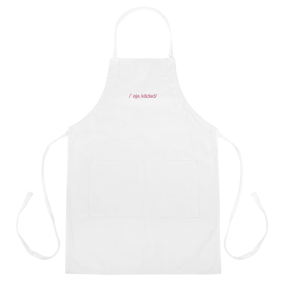 "SHERO" - "Educated" Embroidered Apron