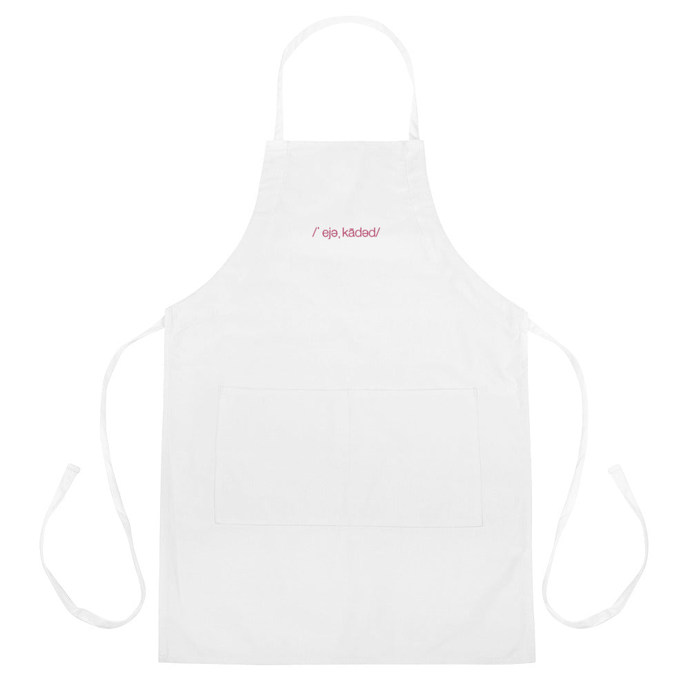 "SHERO" - "Educated" Embroidered Apron
