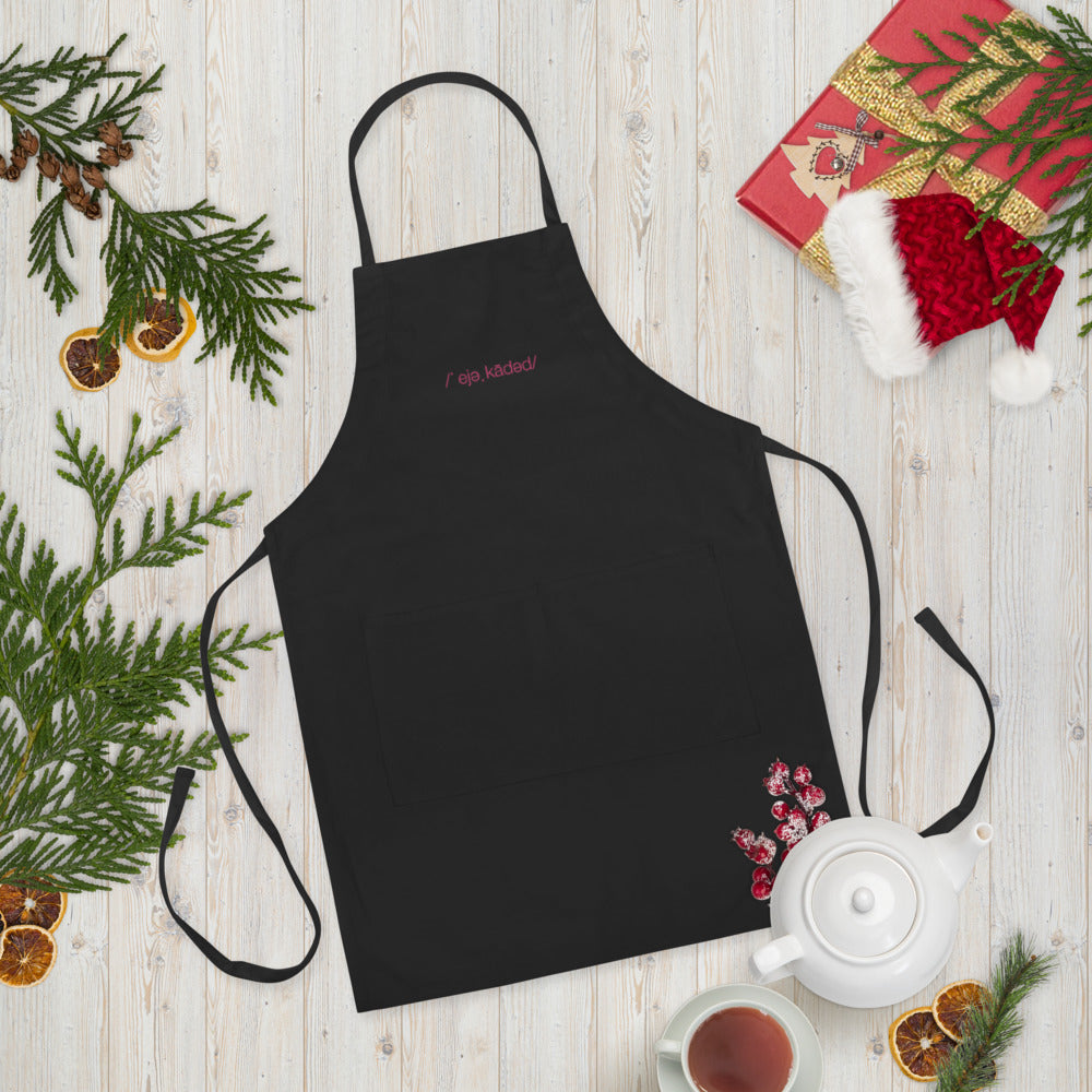 "SHERO" - "Educated" Embroidered Apron