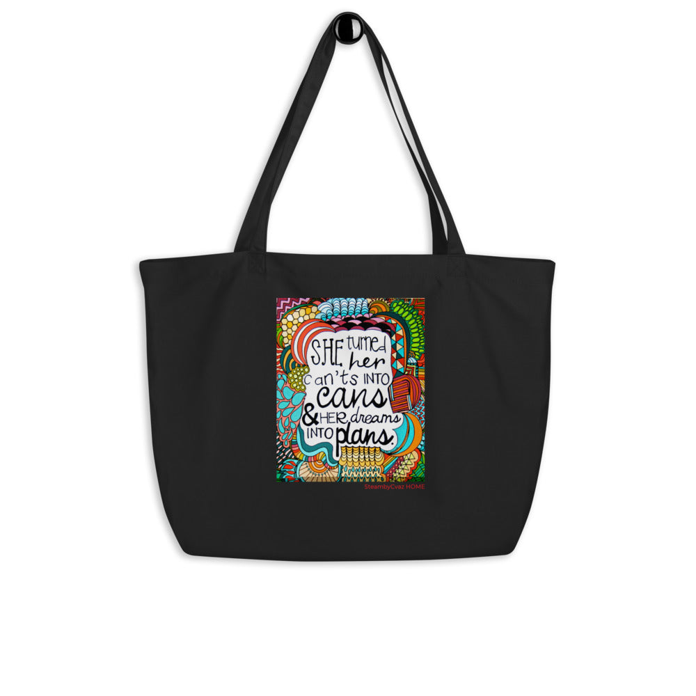 "SHERO" Large organic tote bag