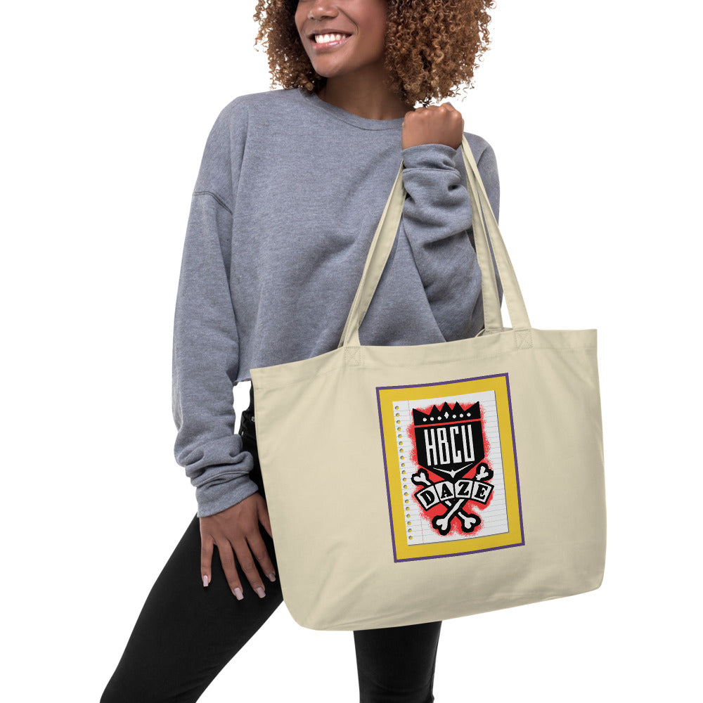 "HBCU" Large organic tote bag